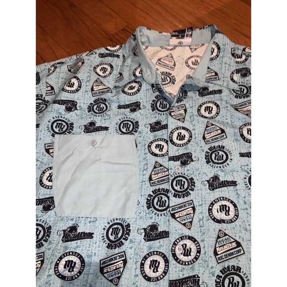 Rocawear Other - VTG Rocawear TAKEOVER Jay Z All Over Print Mens XXL Shirt Button Front Rap RARE